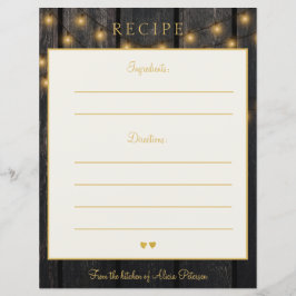 Luxe elegant houthulp recept voor typografie