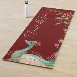 Luxe Elegant ik besluit mijn Vibe Peacock Red Yogamat