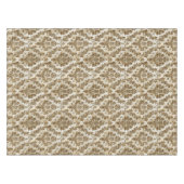 Luxe Elegant Ivoor Damask Tafelkleed (Voorkant (Horizontaal))