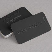 Luxe elegant matte zwart en grijs professioneel visitekaartje