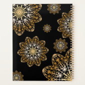 Luxe Elegant Metallic Goud Bloemen Mandala Planner (Achterkant)