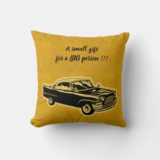 Luxe Elegant Modern Black Gold Car Kussen (Voorkant)