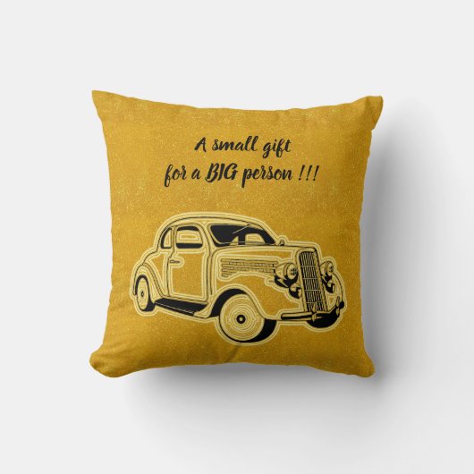 Luxe Elegant Modern Black Gold Car Kussen (Voorkant)