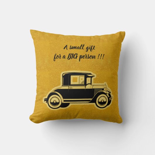 Luxe Elegant Modern Black Gold Car Kussen (Voorkant)