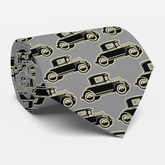 Luxe Elegant Modern Black Gold Car Stropdas (Opgerold)