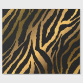 Luxe Elegant Modern Black Gold Line Cadeaupapier (Vlak)