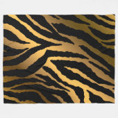 Luxe Elegant Modern Black Gold Line Fleece Deken (Voorkant (Horizontaal))