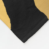 Luxe Elegant Modern Black Gold Line Fleece Deken (Hoek)