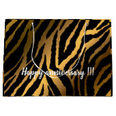 Luxe Elegant Modern Black Gold Line Groot Cadeauzakje (Voorkant)