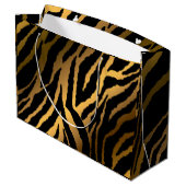 Luxe Elegant Modern Black Gold Line Groot Cadeauzakje (Achterkant Gekanteld)