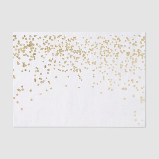 Luxe elegant modern faux Gold confetti-patroon Tissuepapier (Voorkant)