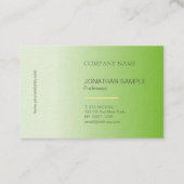 Luxe Elegant Modern Ontwerp Professioneel Vlak Visitekaartje (Achterkant)