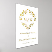 Luxe Elegant Monogram bruiloft crest aandenken tek Folie Afdrukken (Laagn)