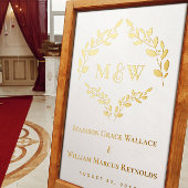 Luxe Elegant Monogram bruiloft crest aandenken tek Folie Afdrukken