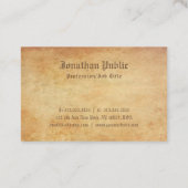 Luxe Elegant Nostalgisch oud papier ziet er cool u Visitekaartje (Achterkant)