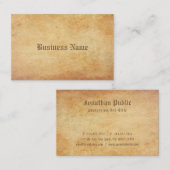 Luxe Elegant Nostalgisch oud papier ziet er cool u Visitekaartje (Voorkant / Achterkant)