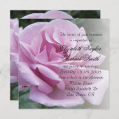 Luxe Elegant Paarse Roos bruiloft uitnodigen Kaart (Voorkant / Achterkant)