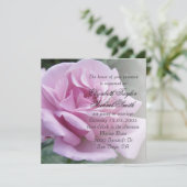 Luxe Elegant Paarse Roos bruiloft uitnodigen Kaart (Staand voorkant)