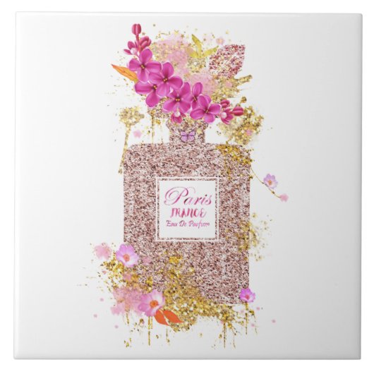 Luxe Elegant Perfume Ceramic Tegel Tegeltje (Voorkant)