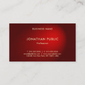 Luxe Elegant Red Damask Premium Parelfinish Visitekaartje (Achterkant)