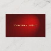 Luxe Elegant Red Damask Premium Parelfinish Visitekaartje (Voorkant)