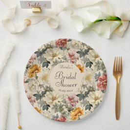 Luxe elegant retro botanisch Vrijgezellenfeest Papieren Bordje