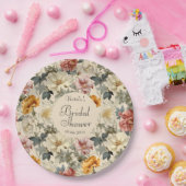 Luxe elegant retro botanisch Vrijgezellenfeest Papieren Bordje (Feest)