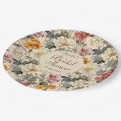 Luxe elegant retro botanisch Vrijgezellenfeest Papieren Bordje (Gekanteld)