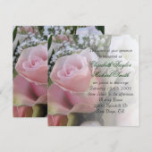 Luxe Elegant Roos Lente Boeket Bruiloft Uitnodigen Kaart (Voorkant / Achterkant)