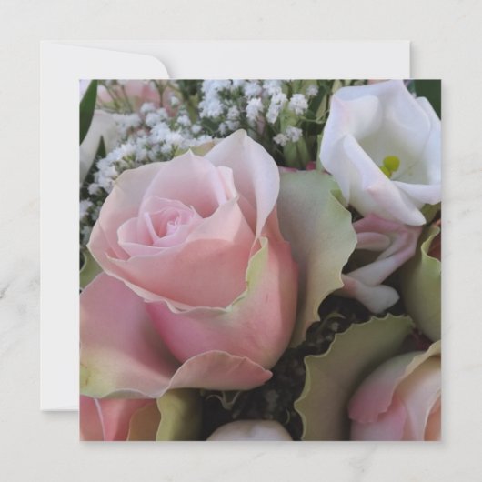 Luxe Elegant Roos Lente Boeket Bruiloft Uitnodigen Kaart (Achterkant)