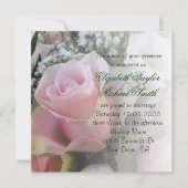Luxe Elegant Roos Lente Boeket Bruiloft Uitnodigen Kaart (Voorkant)