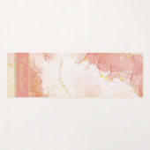 Luxe Elegant Roze Gold Marble Effect Name Yogamat (Voorkant (horizontaal))