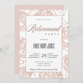 LUXE ELEGANT ROZE ROZE GOUD BLADERIGE PENSIOEN KAART (Voorkant / Achterkant)