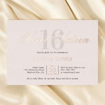 Luxe Elegant Roze Zoet 16 Folie Uitnodiging<br><div class="desc">Vier in stijl met deze luxe en elegante Sweet 16 uitnodiging. Bovenaan staat de kop "Sweet Sixteen" geschreven in een sierlijk script, elegant overlay het nummer 16 in een lange, verfijnde serif lettertype. Dit ontwerp straalt een gevoel van weelde en verfijning uit, perfect voor het markeren van zo'n speciale mijlpaal....</div>