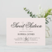 Luxe Elegant Roze Zoet 16 Foto Kaart (Staand voorkant)