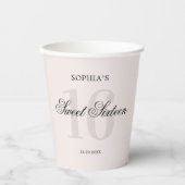 Luxe Elegant Roze Zoet 16 Papieren Bekers (Voorkant)