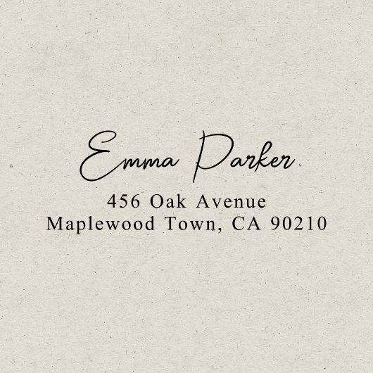 Luxe Elegant Script Eenvoudig Zelfinktende Stempel