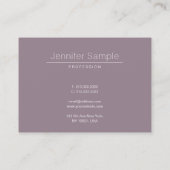 Luxe Elegant Sleek Modern Salon Plain Trendy Visitekaartje (Achterkant)