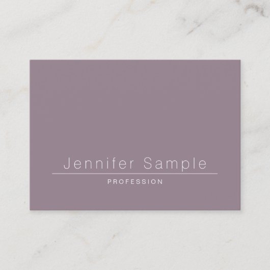 Luxe Elegant Sleek Modern Salon Plain Trendy Visitekaartje (Voorkant)