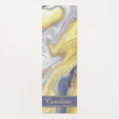 Luxe Elegant Yellow Gellow Goud Marmer Effect Name Yogamat (Voorkant)