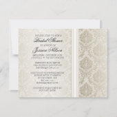 Luxe Elegant Zilveren Bruids Invite Kaart (Voorkant)