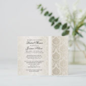Luxe Elegant Zilveren Bruids Invite Kaart (Staand voorkant)