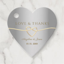 Luxe Elegant Zilveren Bruiloft Dank u