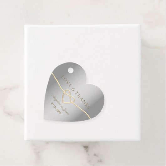 Luxe Elegant Zilveren Bruiloft Dank u Bedankjes Labels (In situ)