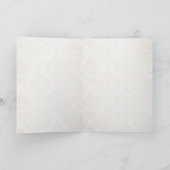 Luxe Elegant Zilveren Damask Dank u kaart (Binnen)
