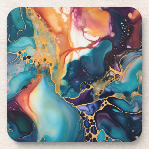 Luxe Elegante Abstracte Marmer Mooie  Bier Onderzetter