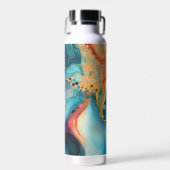 Luxe Elegante Abstracte Marmer Mooie Waterfles (Voorkant)