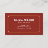 Luxe Elegante Bakkerij & Pastry Visitekaartje (Achterkant)