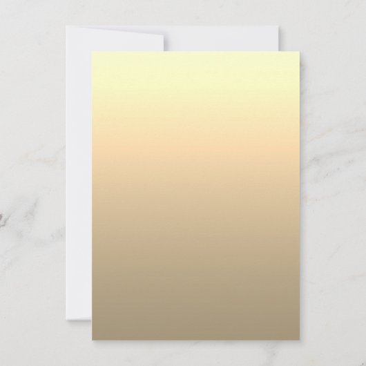 Luxe Elegante Bloem Gouden Trouw Ontvangstkaart (Achterkant)