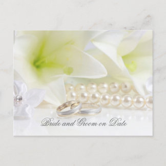 Luxe Elegante Bloemen Bruiloft Ring Save Date kaar Aankondigingskaart